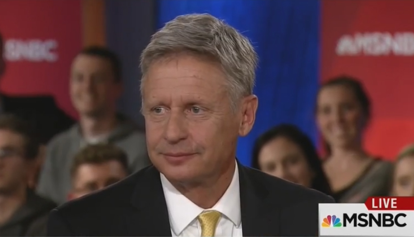 Gary Johnson Has Another Brain Freeze
